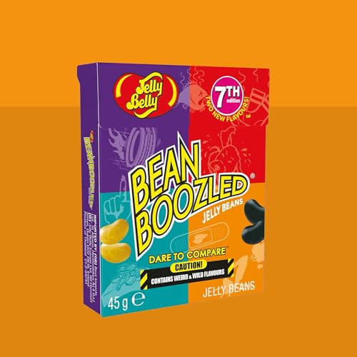 Jelly Belly Bean Boozled (100g) + Flip Box (45g) – Süßigkeiten Spaß mit Glücksrad - Jelly Beans eklig & lecker 7. Generation - Extremes Spiel für Mutige – 20 klassische & verrückte Candys