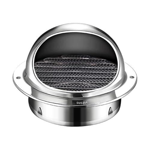 Ieron Ventilación de Aire de Acero Inoxidable, conducto Redondo, Rejilla de ventilación de Pared Externa (80mm)