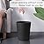 YGJT Small Trash Can, 3 Pack 1.8 Gallons Bathroom Trash Can, Slim Waste Basket, Round Garbage Can, Plastic Trash Bin for Kitchen, Dorm, Bedroom, Office, Living Room, Study, Compact Spaces(Black)