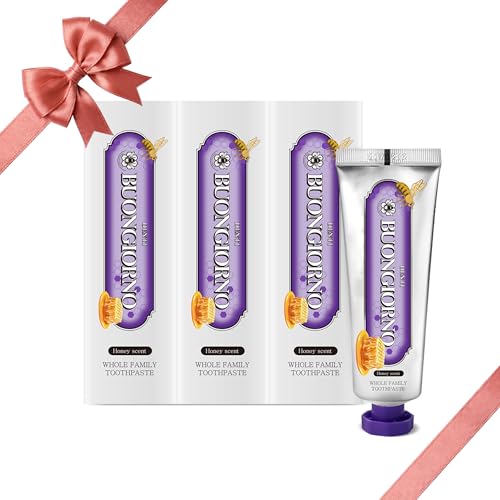 DENTI BUONGIORNO Gum Care Toothpaste (Honey Mint) (3 Pack)-Gingivitis & Periodontal Care for Bleeding Gums, Active Repair & Sensitivity Relief, Propolis & CICA, Paraben & SLS Free (3.52fl oz / 100g)
