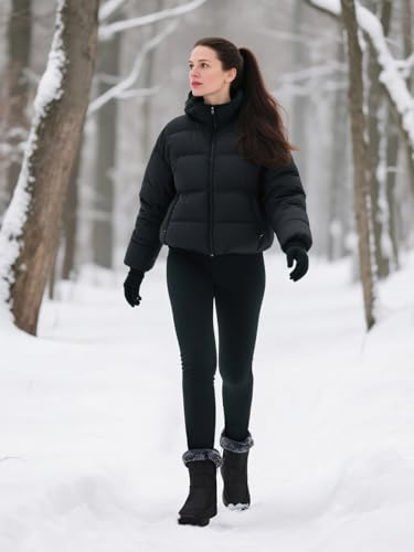 SHIBEVER Women's Snow Boots Winter: Waterproof Fur Lined Anti-Slip Ankle Booties Outdoor Comfortable Warm Women Snow Boot - Image 6