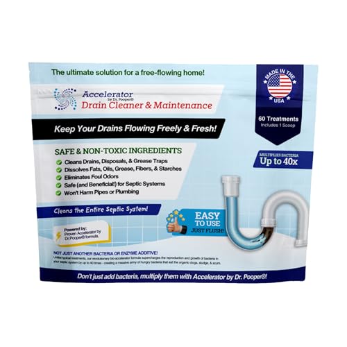Drain Cleaner & Maintenance - Keeps Drains, Pipes, & Grease Traps Clean and Flowing Smoothly -...