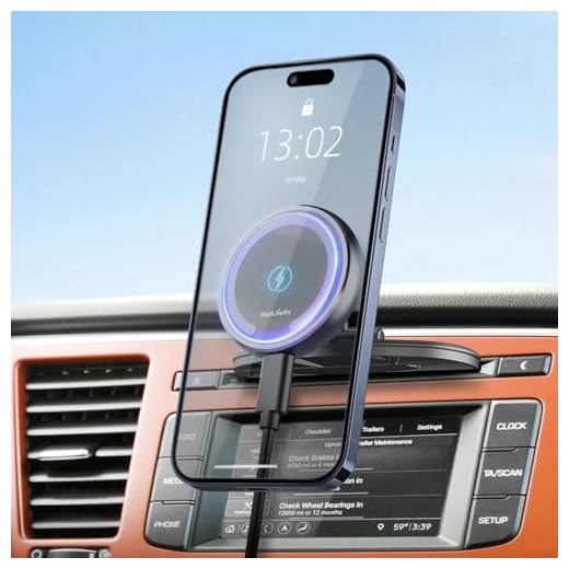 MAGJIEYX CD Slot Magnetic Car Mount Charger Work for iPhone 16-12, 3X Stable on Bumpy Roads, 99% Car/Truck-Approved, Wireless Charging Holder with 3M Dash Sticker, No Vent Block(Sedans/SUVs/Trucks)