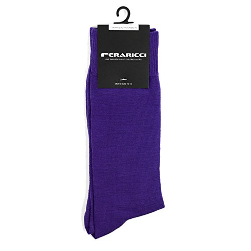 Men's Contemporary Luxury Solid Crew Dress Socks