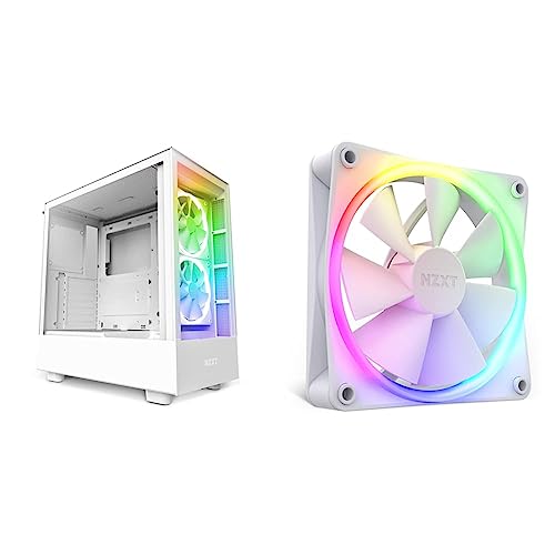NZXT H5 Elite ホワイト ガラス NZXT H5 Elite Compact ATX Mid-Tower PC Gaming Case – Built-in RGB
