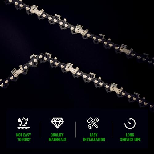 Image of 7 inch Chain Pitch: 1 /4 inch Low Profile 44Drive Links Replacement Chain For 2-in-1 Cordless Pole Saw & Mini Chainsaw .043 inch Gauge