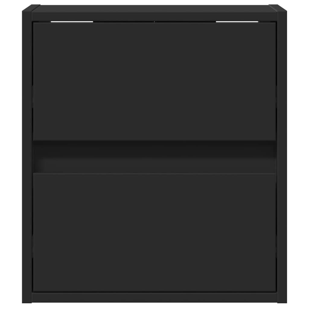 Mobili TV a Parete con Luci LED 2 Pz Neri 41x31x45 cm