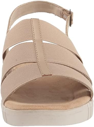 Easy Street Women's Maggie Flat Sandal, Natural Gore, 9.5 Wide | Image 1