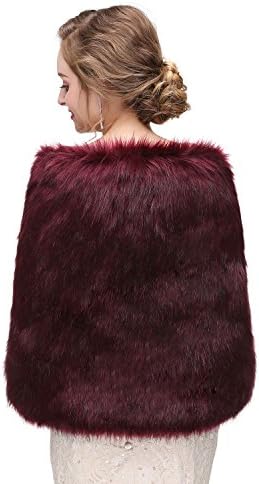 burgundy fur wrap