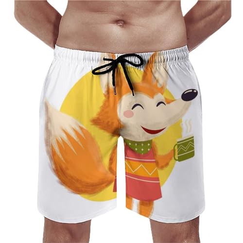 Maillot de bain séchage rapid et short de bain homme cartoon fox s