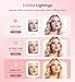 Fshyos Travel Makeup Mirror with Lights 10X/1X Double-Sided Magnifying LED Beauty Mirror Rechargeable Portable Vanity Mirror with 3 Color Lighting Smart Touch Dimming Desktop Handheld Hanging Pink