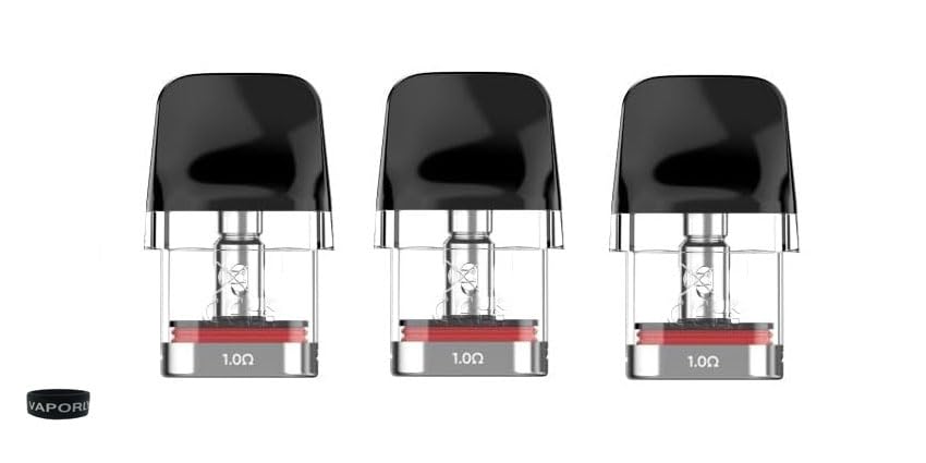 Novo POD M Pods compatible for SMOK Novo, 2, 2S, 2C, GT, GT Box, Meshed Coils, 0.6/1.0/0.8 Ohm, 2ml, Pack of 3 (1.0 Ohm - 10W)
