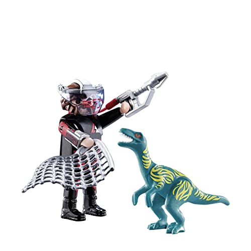 PLAYMOBIL Dinos 70693 DuoPack Velociraptor vs. Plünderer, Ab 4 Jahren