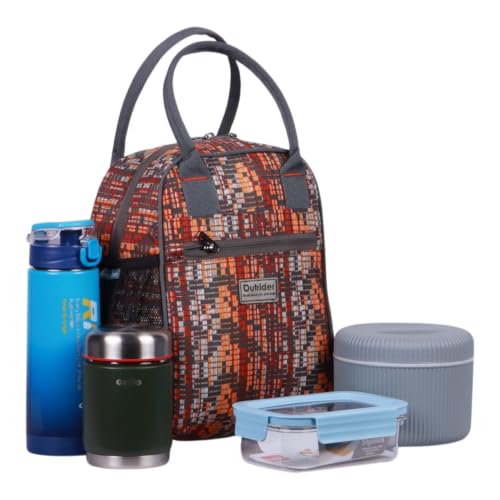 Image of Outrider Polyester Jumbo Lunch Bag,Lunch Bag for Office Men, Women and Kids, Quality Tiffin Bag for School, Picnic, Work, Carry Bag for Lunch Box, 12 litres,