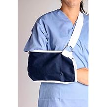 MediChoice Arm Sling, Universal, Envelope Style, Adjustable Wide Shoulder Strap With Hook And Loop Closure, Breathable Polyester, 7 Inch x 18 Inch, Navy, 1314ASL2150 Each of 1