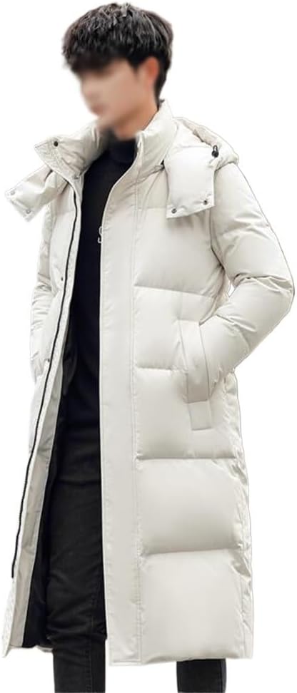 Winter Size Thickened Leisure Cold Coat Down Jacket Men Long Over The Knee