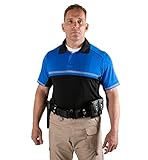 RYNO GEAR 100% Polyester Jersey Knit Two Tone Bike Patrol Polo Shirts (Royal Blue/Black) XL