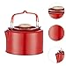 Yiju Camping Kettle Tea Pot Coffee Pot 1.1 L Cookware Lightweight Tea Kettle Teapot for Travel Climbing Outdoor Backpacking Hiking, Red