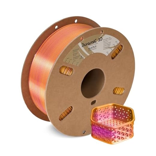 DURAMIC 3D PLA Filament 1.75mm 1kg Spool, Jam-Free High Stifness 3D Printing Filament with Cardboard Spool, No-Tangling No-Clogging Dimensional Accuracy 99% +/- 0.03 mm Silk Gold Magenta 1 Pack
