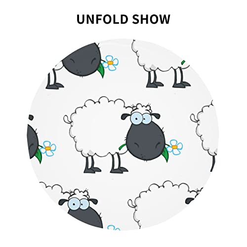 Evealyn Sheep Printed Round Tablecloth Table Cloth Waterproof Table Cover Wrinkle Resistant Restaurant Cloth For Kitchen Dining Wedding Parties #TOP3