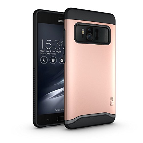 TUDIA ZenFone AR Case, Slim-Fit Heavy Duty [Merge] Extreme Protection Rugged but Slim Dual Layer Case for Asus ZenFone AR (ZS571KL) (Rose Gold)