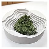 Cenicero de cemento redondo: cenicero fresco, forma de piscina de aguas termales, su superficie finamente pulida proporciona un toque cómodo, es un buen regalo para los fumadores, no solo el cenicero, sino también en el hogar Decoración, envíe a su novio un regalo de vacaciones de Valentine de Halloween.