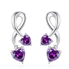 Rhodium Plated-Amethyst Cz