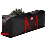 Thdsubb Kerstboom opbergtas 6000D Oxford stof kerstboom organisator waterdichte kerstboom opbergdoos (zwart, S)