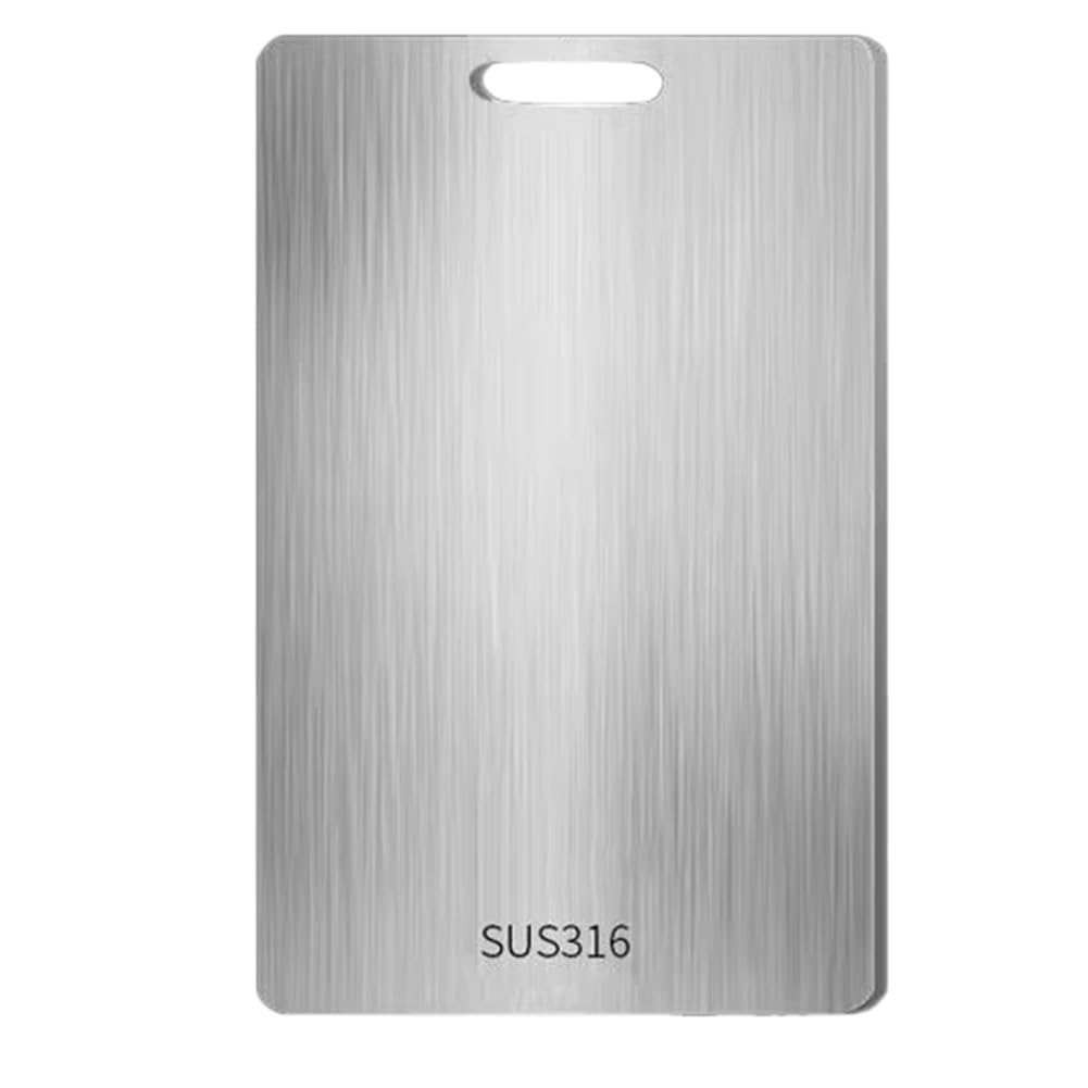CTRLZS Stainless Steel Double-Sided Cutting Board for Kitchen - Thick Panel, Chopping & Kneading Dough Board