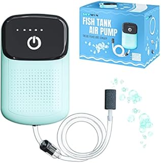 Skywin Fish Aerator Pump - Rechargeable Battery Powered Aquarium Air Pump - Portable Bait Aerator for Transporting Fish, Outdoor Fishing, Traveling, Moving, Bait Cooling, and Power Outages