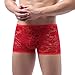 Innerternet Calzoncillos tipo bóxer para hombre, clásicos, de algodón, sin agujeros, para niños, {11} adecuados para deporte, diario y exterior, rojo, M