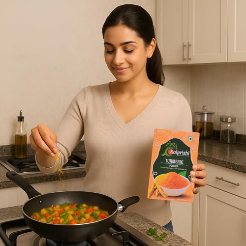Image of Kalprishi Haldi Powder 300g (Pack of 3) | Natural Haldi Masala | Pure Turmeric Powder for Golden Milk, Cooking, Skincare & Ayurvedic Benefits | Rich in Curcumin