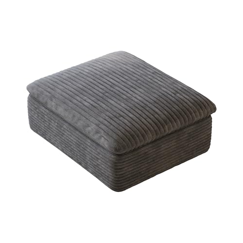 Sofá modular de pana gris oscuro con relleno de espuma premium 8