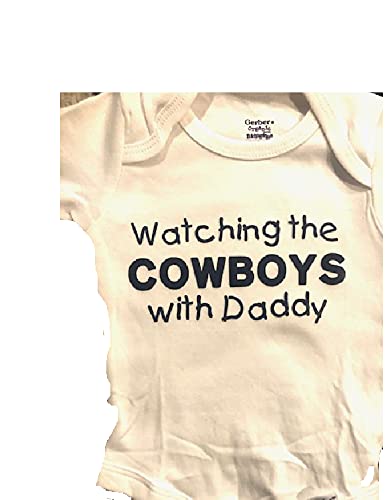 watching the Cowboys bodysuit baby onesie ® football infant one piece little fan