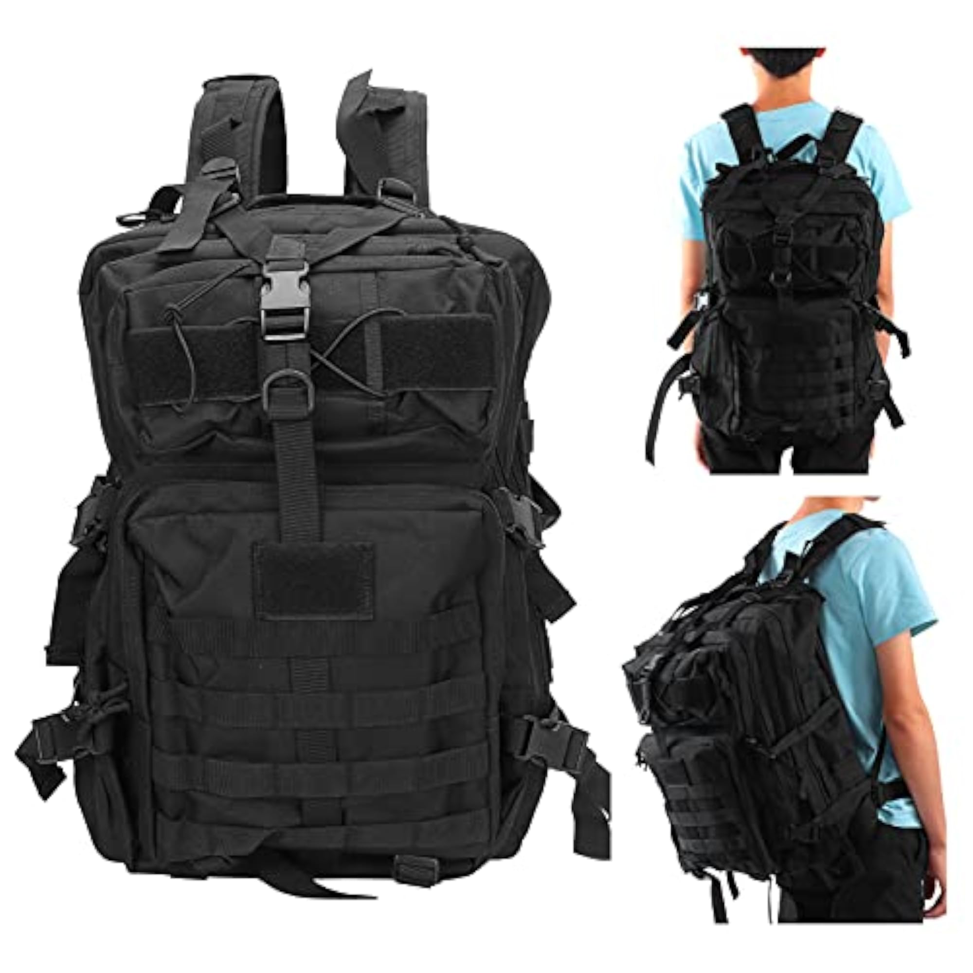 Waterproof Sport Backpack for Camping and Travel, Black