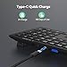 TECKNET Bluetooth Keyboard Rechargeable, 4-Device (2.4G+BT) Wireless Keyboard, Full Size Computer Keyboard with Stand, Ultra-Slim Quiet Typing, for PC/Laptop/Smart TV/Phone/Tablet, 12 Hotkeys