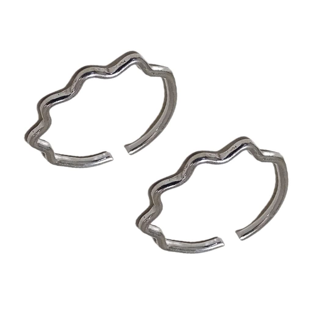 sahiba gems Attractive Silver Designer Toe Ring (Thai Trend) or Mid Finger Ring/Leg Ring for Women (Bichhiya)-picture-42