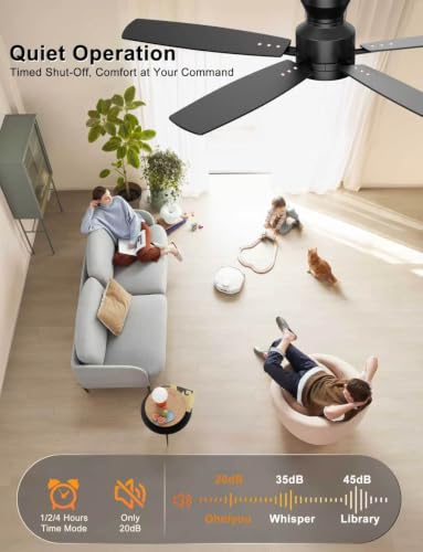 Amazon – Ohniyou 52" Low-Profile Smart Ceiling Fan w/ Light - $41.24– - image 5
