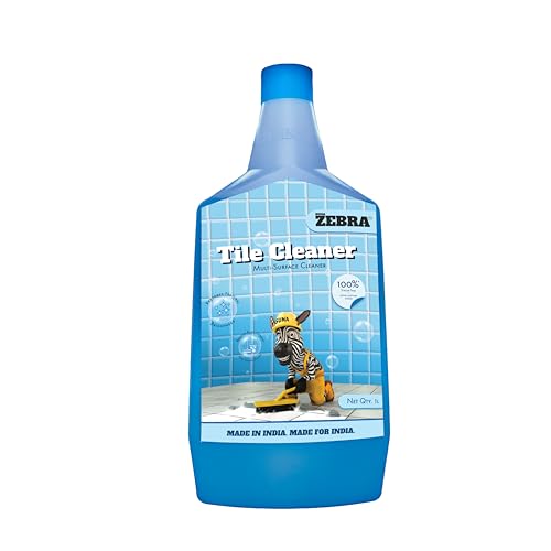 Image of SUNA ZEBRA Tiles Cleaner | Heavy-Duty Stain Remover for Tiles & Floors | Removes Cement, Grout Haze, Hard Water & Tough Stains | Fast-Action Cleaning Agent (1 Litre)