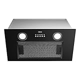 CIARRA Insert Range Hood 20 inch with Push Button Control 650 CFM Black Range Hood Vent with 3 Speed Exhaust Fan CIARRA CAB52913E (Black, 20 Inch)