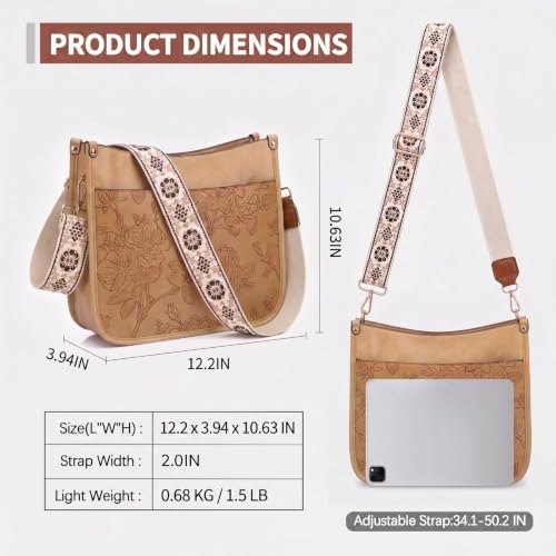 Image of AUYOCO Vegan Leather Crossbody Bags for Women Purse Shoulder Bag