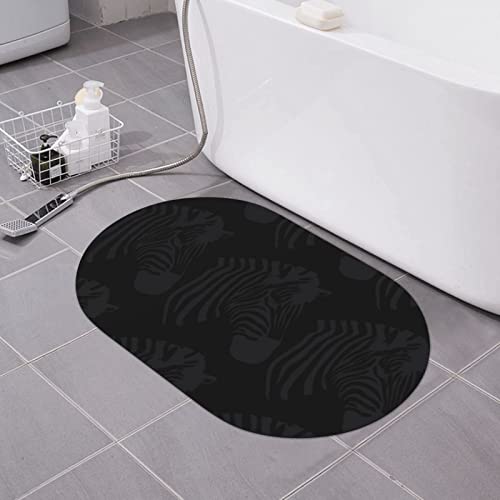 KOOLR Badematte mit Zebramuster, rutschfest, saugfähig, schnell trocknend, Kieselgur Duschmatte...
