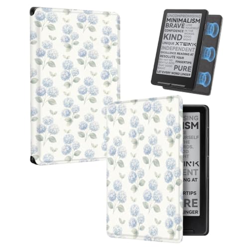 Image of CoBak Magnetic Case for XTEINK X4, Ultra-Lightweight Protective Cover for Xteink X4 E-Reader, Secure Magnetic Attachment(Hydrangea)