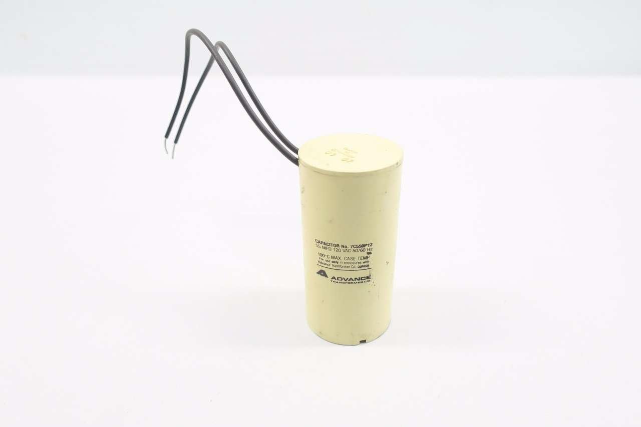 ADVANCE TRANSFORMER 7C550P12 120V-AC 55MF Capacitor D557389