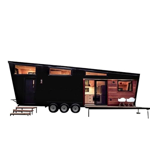 SK ROYALTY Portable Prefabricated Tiny Mobile House on Wheels with Loft, Modern Design with Lockable Door and Windows (2 Bedrooms)