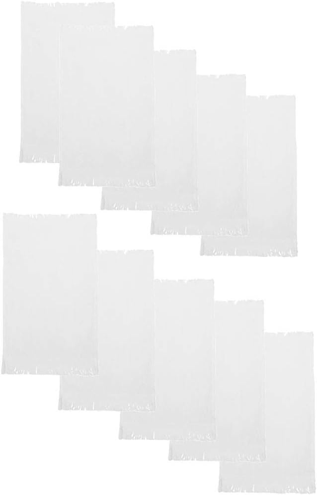 Q-Tees - Fringed Reversible Fingertip Towel, Cotton, Size: 11in W x 18in L (10 Pack)