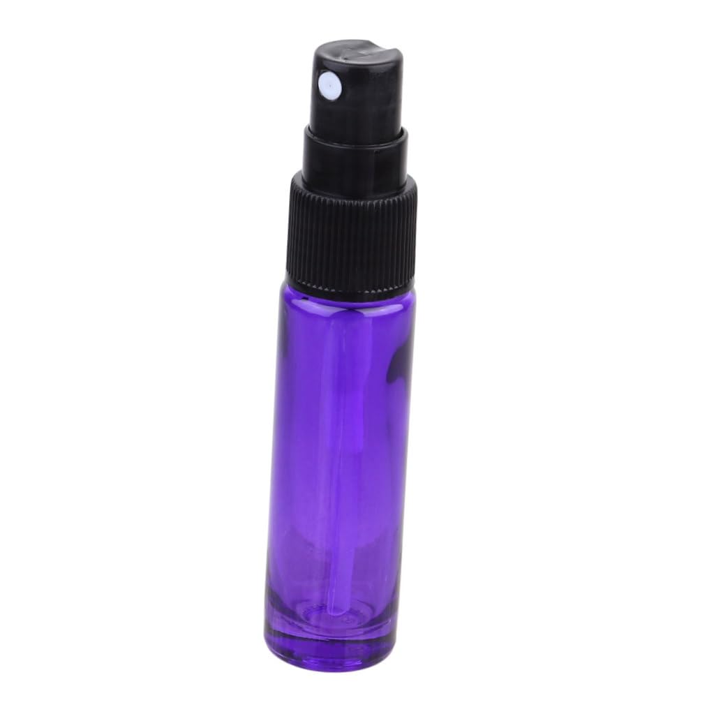 WOONEKY 10ml Glas Parfüm Sprühflasche Violett, Wiederbefüllbar | Ätherische Öle, Tragbar für Reise und Draußen, 20 Stück Pack, Kompakte Zerstäuberfläschchen