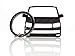 Price comparison product image BlackStuff Carbon Fiber Keychain Keyring Ring Holder Compatible with Transporter T6 2016 BS-867