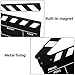 Flexzion Acrylic Plastic Clapboard Director's Clapper Board Dry Erase Cut Action Scene Slateboard for Hollywood Camera Film Studio Home Movie Video 10x12 with Black/White Sticks
