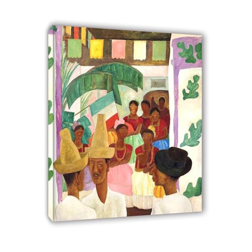 Affiche Diego Rivera The Rivals toile encadrée 40x50 cm pour salon